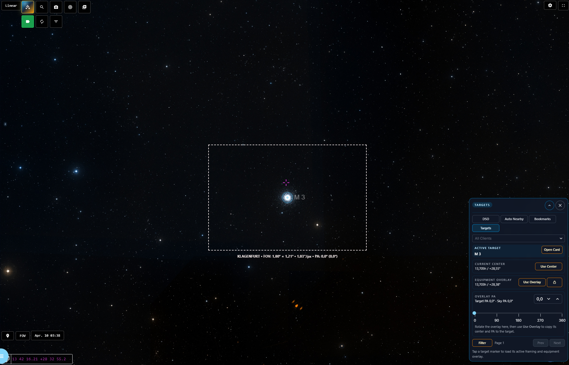 Sky Atlas Magic Button target mode