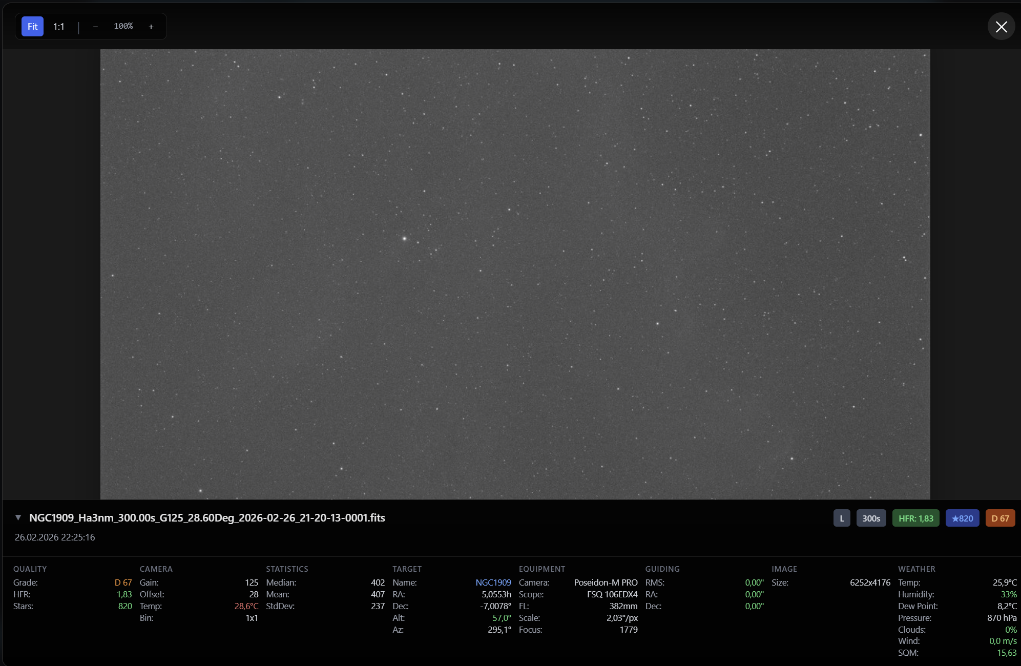 Capture image detail view